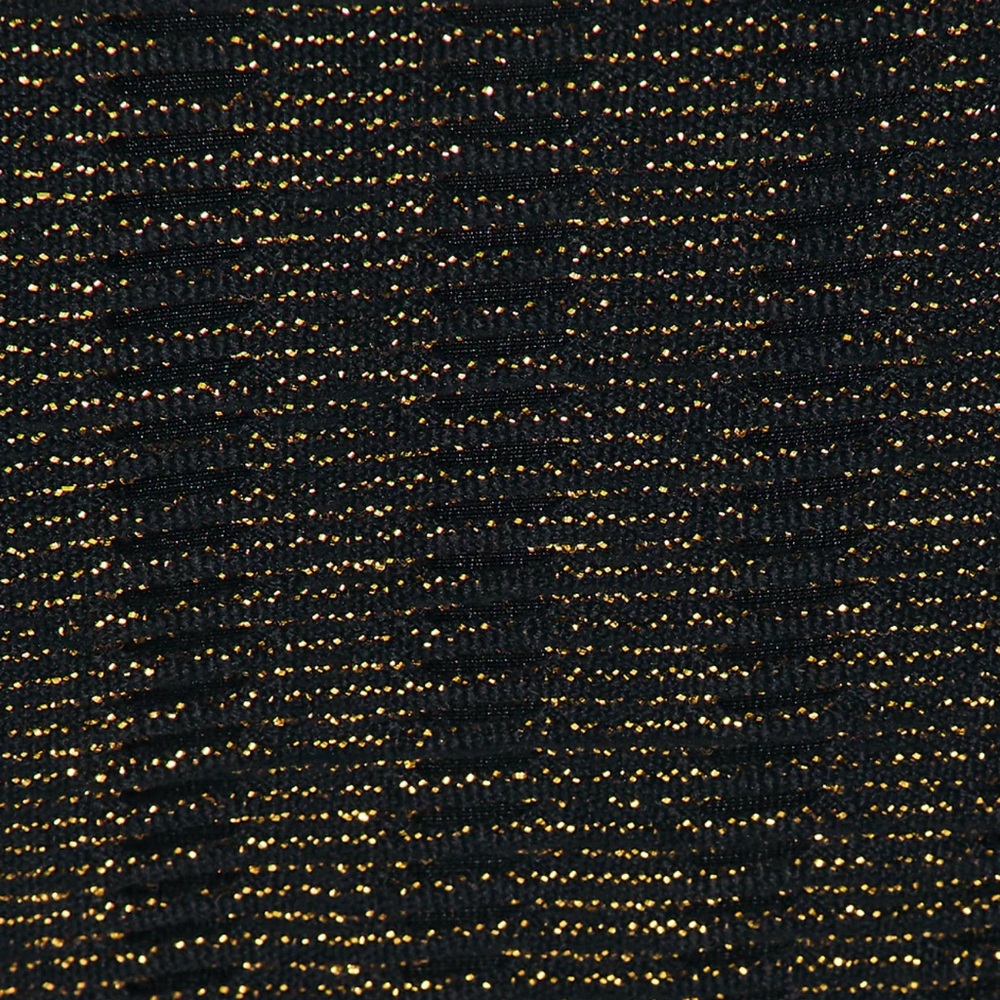 PatBO Ropebelt Shimmering Black and Gold Knit Mini Dress, Size 6, NWT - Picture 5 of 5
